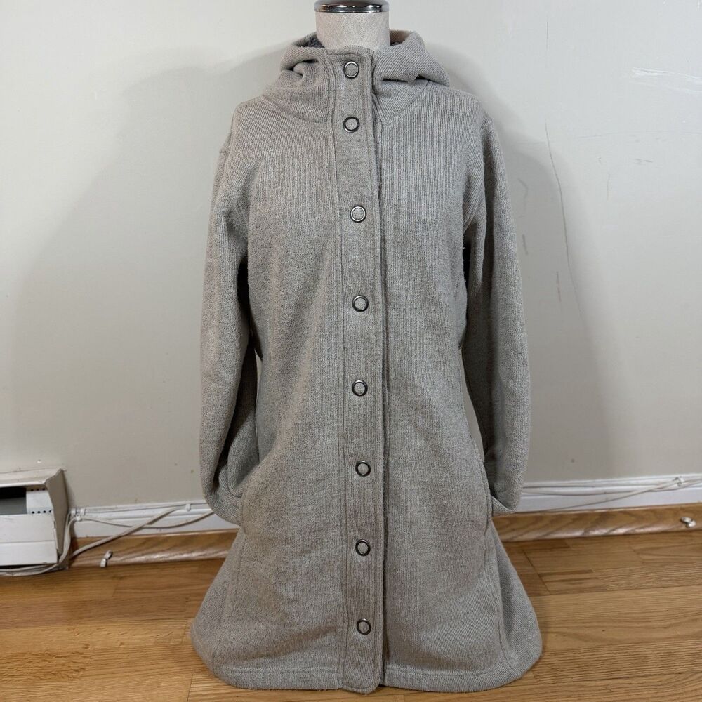 Kuhl Spyrit Jacket Oatmeal M Read Snap Buttons Heavyweight Mountaincore Hiking